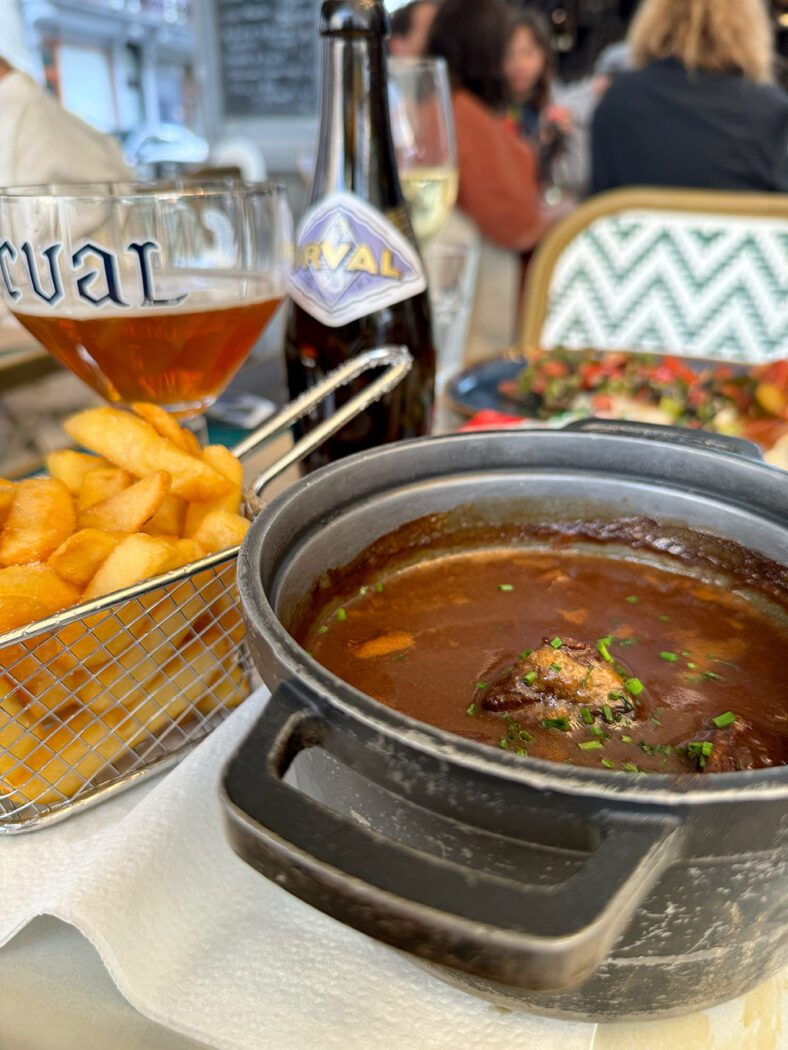 Carbonnade Flamande at a brasserie